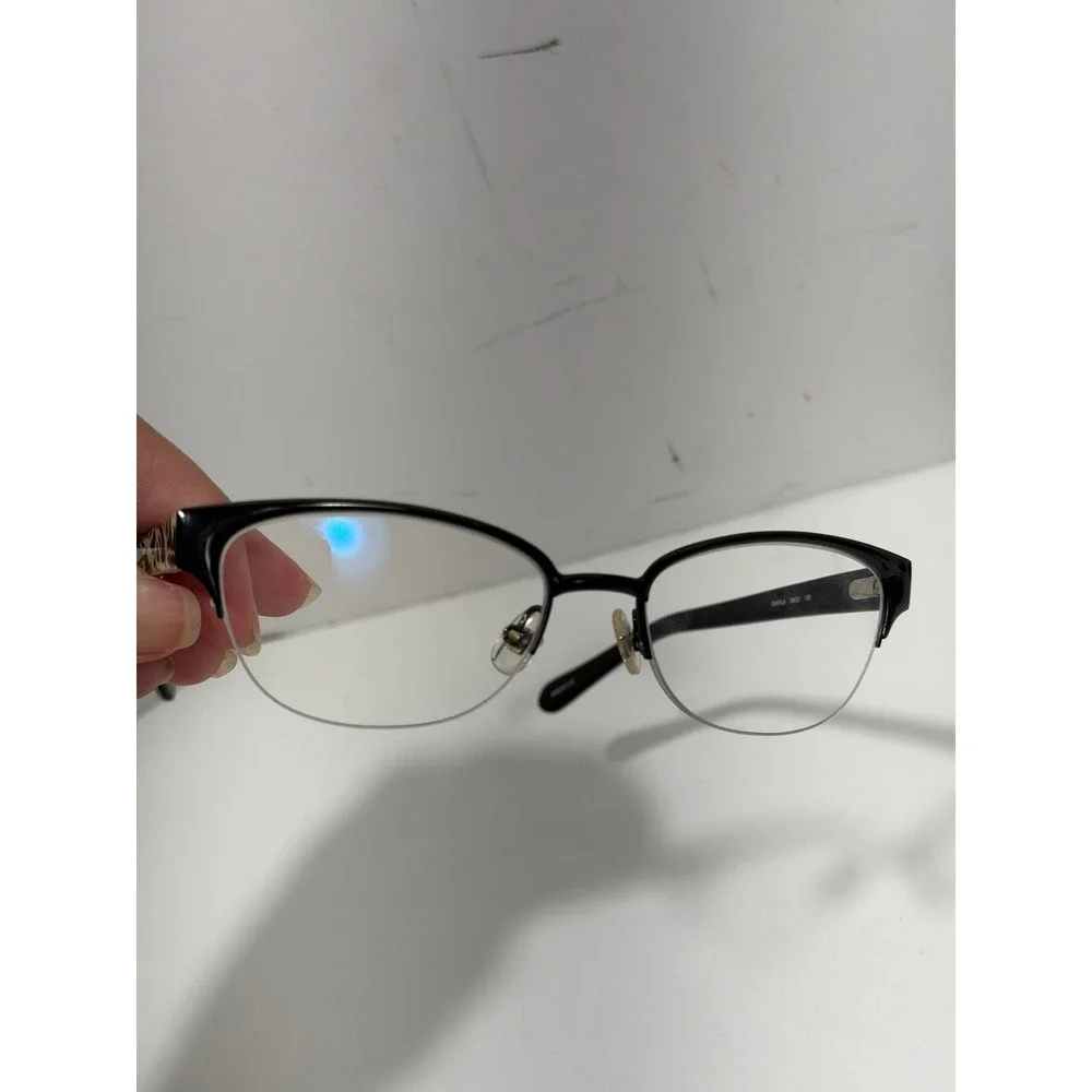 Kate Spade Shayla 0W33 Black Semi-Rimless‎ Cat Eye Eyeglasses Frames 51-17-135